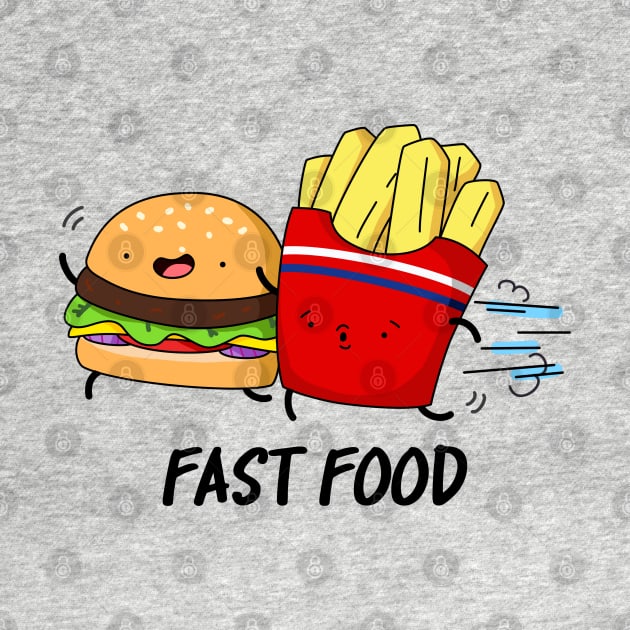 Fast Food Cute Burger Fries - puns are life by punnybone